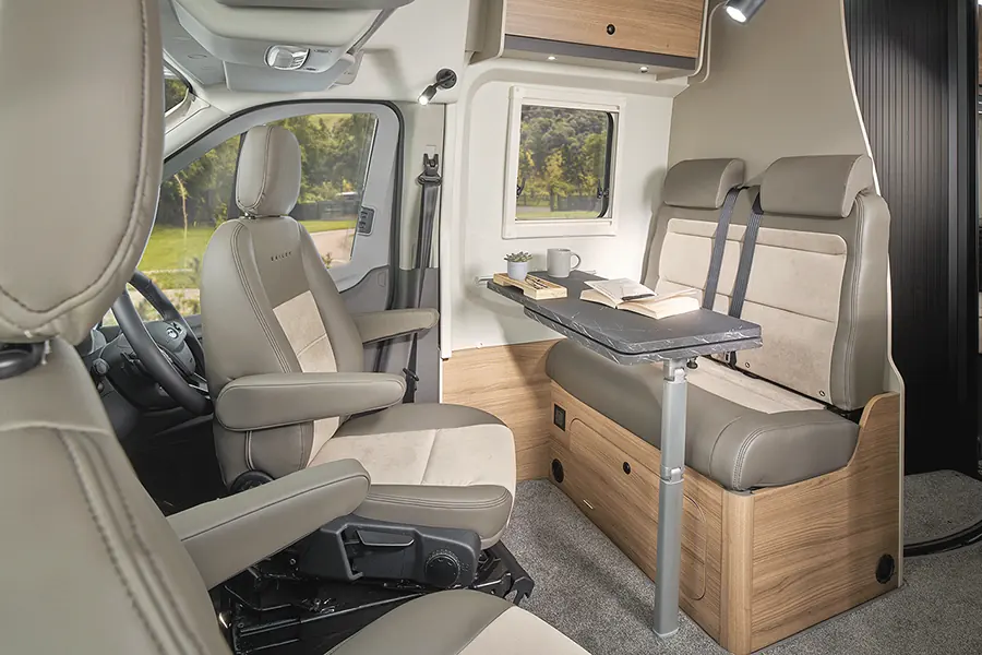 Bailey Endeavour B68 front dinette and cab seating