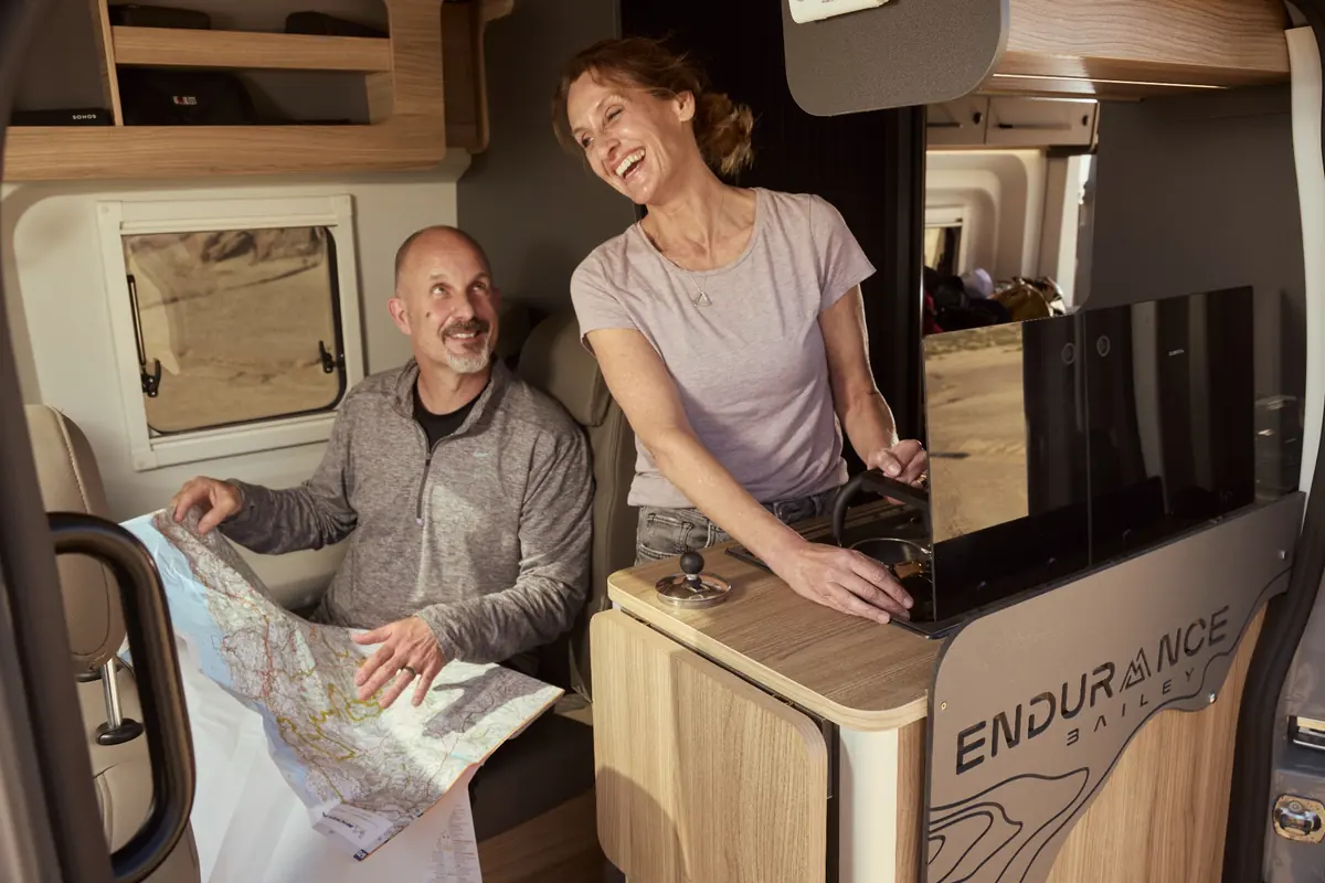 Bailey Endurance campervan interior and kitchen