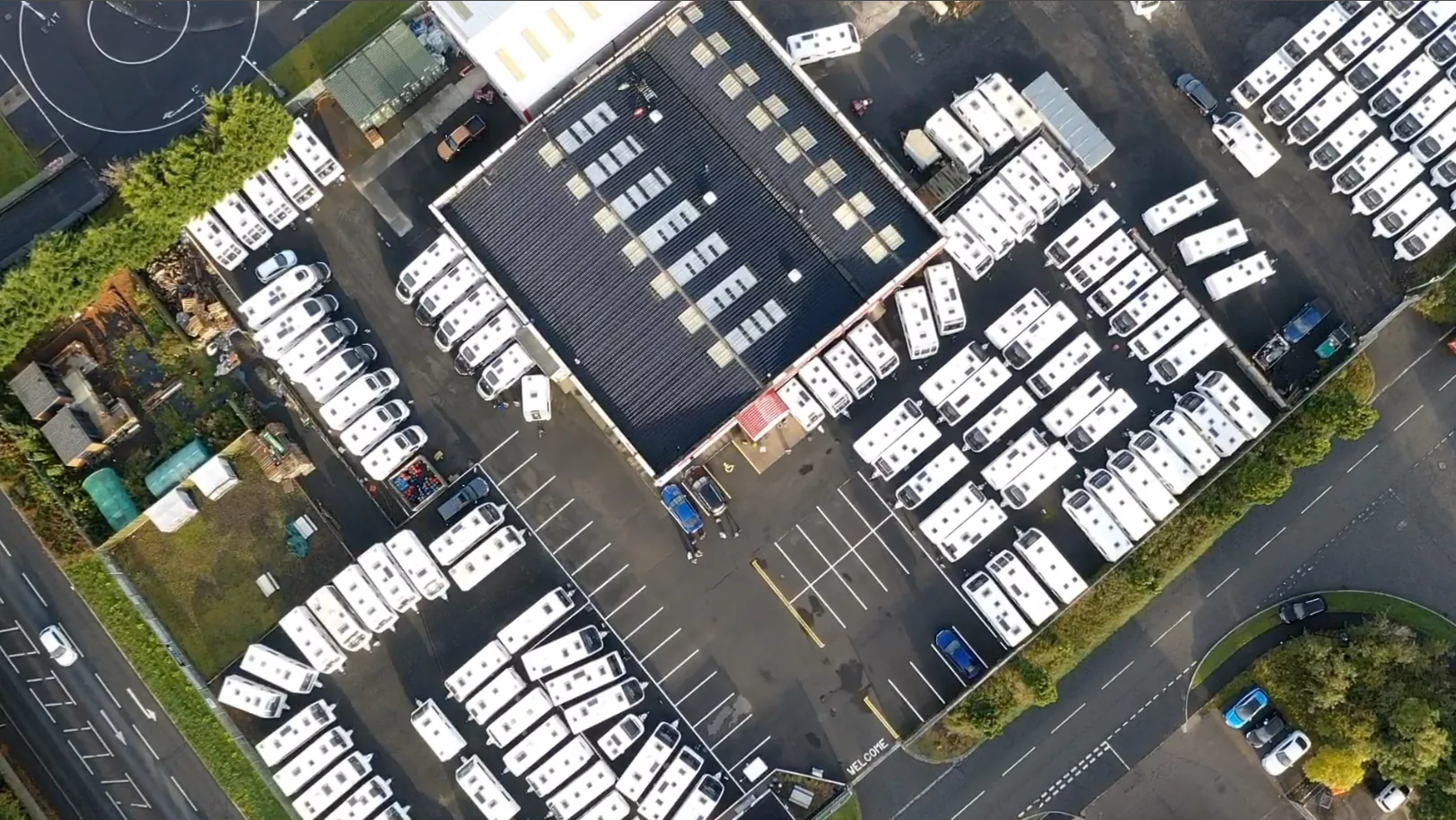 United British Caravans dealership and caravan stock at Sandy Lane, North Gosforth, Newcastle