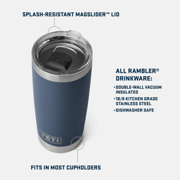 YETI Rambler Navy Tumbler – 20 oz