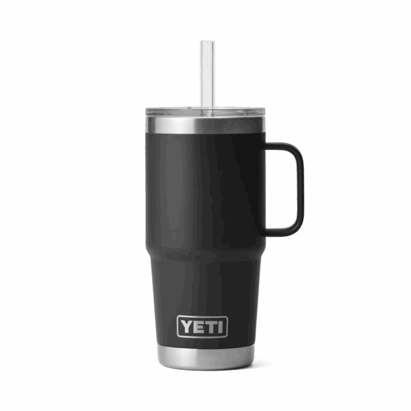 YETI Rambler Black Straw Mug – 25 oz