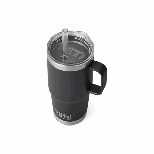 YETI Rambler Black Straw Mug – 25 oz